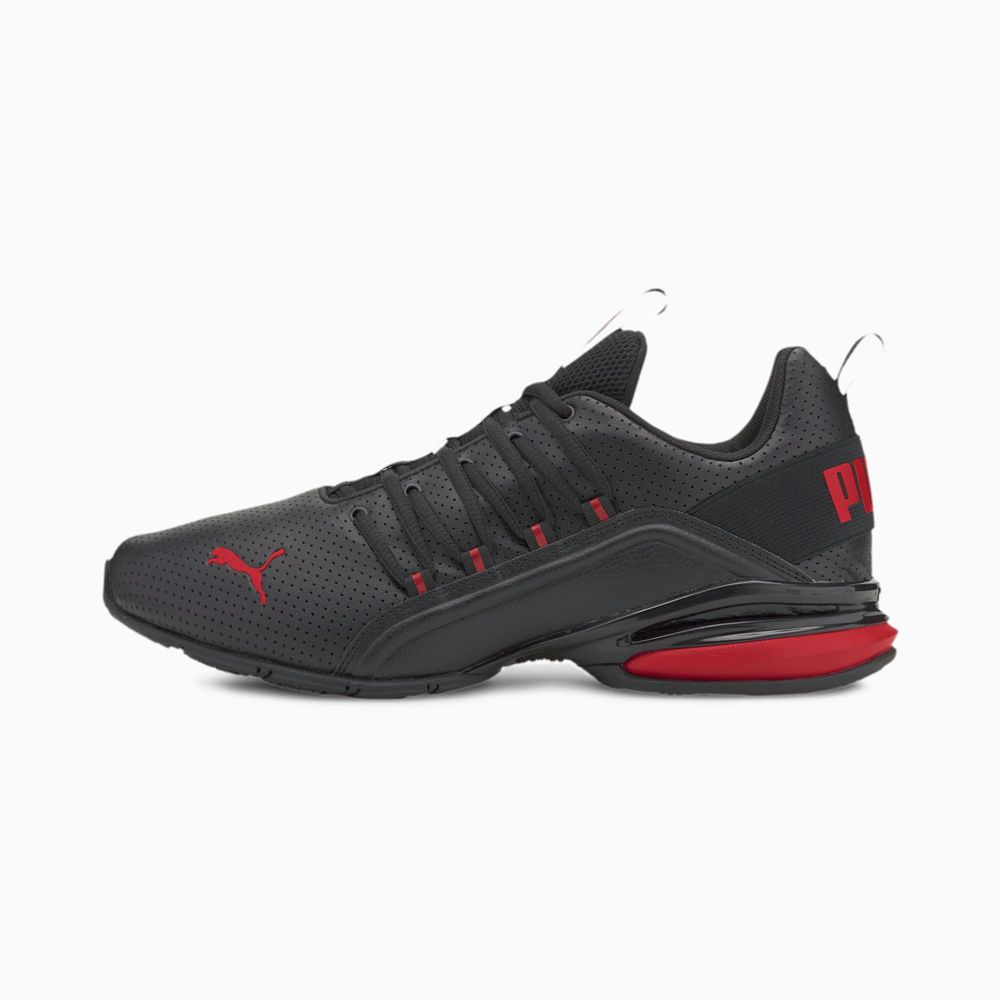 Puma Axelion Perf Férfi Edzőcipő - Fekete/Piros ( Hungary - OKNTL5184 )